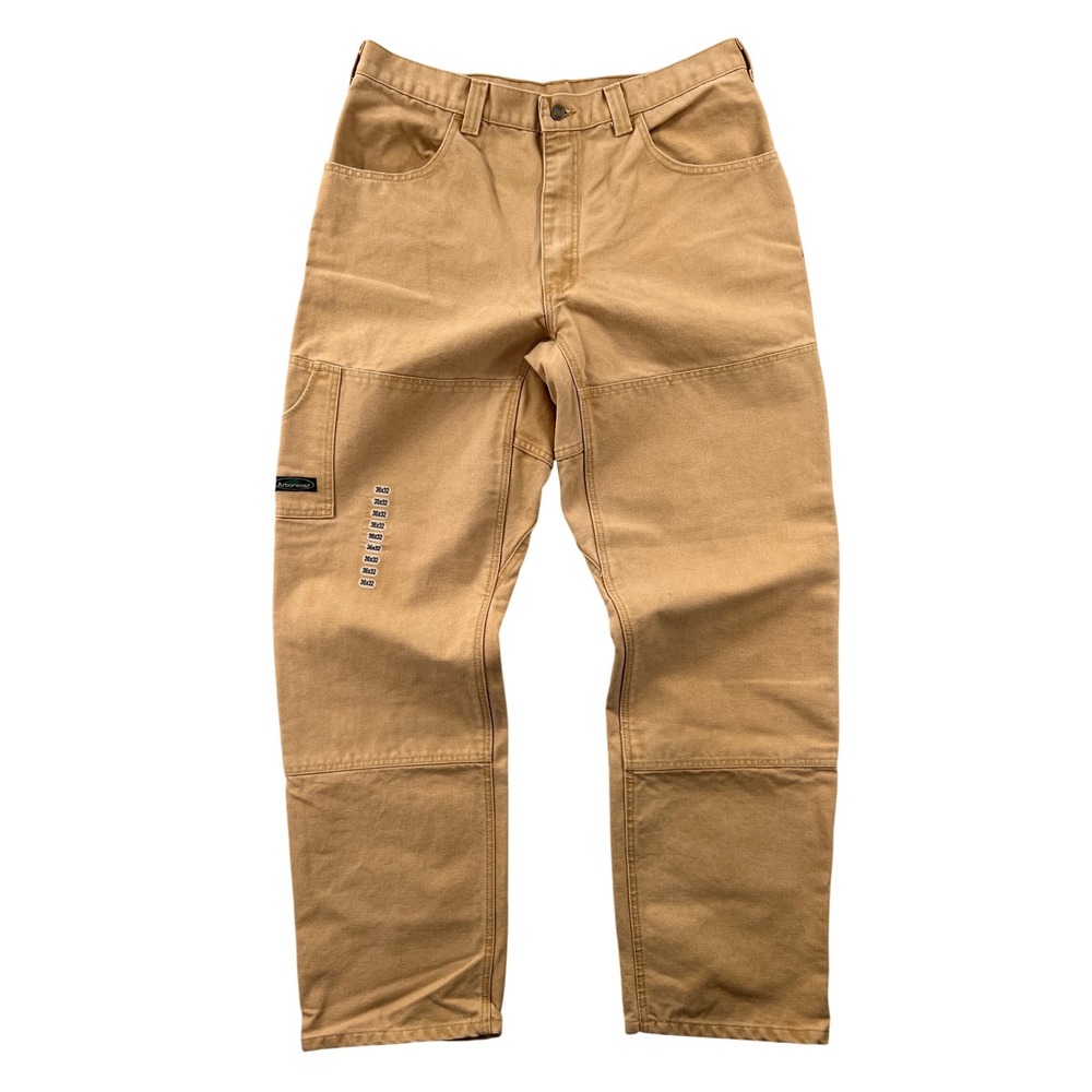 NEW Arborwear Original Tree Climbers Pants Men 36x32 Tan Duck Canvas Utility USA